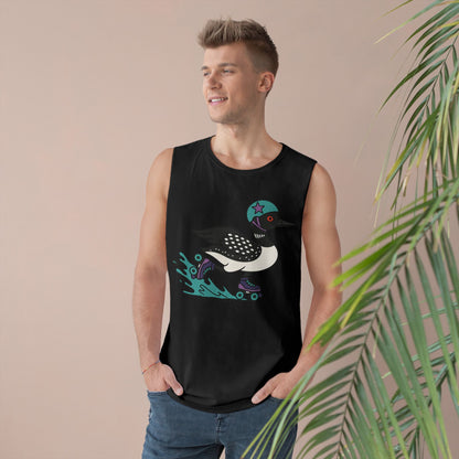Tank Top featuring Roller Derby Playing Loon from Platte Lake Monsters Roller Derby