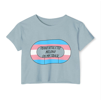Trans Derby Athletes Crop Top - Pride, LGBTQ+ Equality, Festival Wear, Casual Style, Summer Vibes, Sports Appreciation
