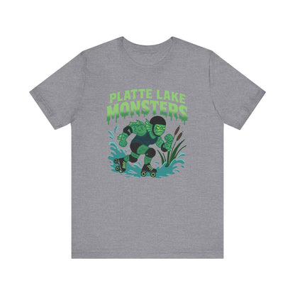 Unisex Tee - Platte Lake Monsters Roller Derby Mascot T-Shirt