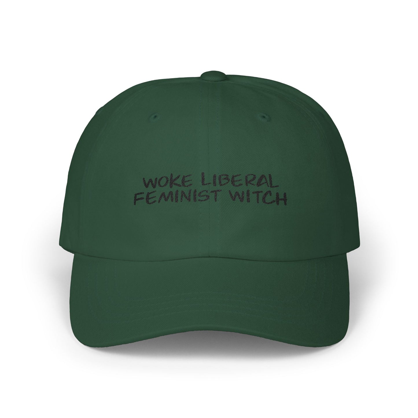 Black Text Woke Liberal Feminist Witch Dad Cap, Gender Equality Accessory, Gift for Feminists, Everyday Wear, Casual Fashion, Statement