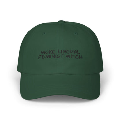 Black Text Woke Liberal Feminist Witch Dad Cap, Gender Equality Accessory, Gift for Feminists, Everyday Wear, Casual Fashion, Statement