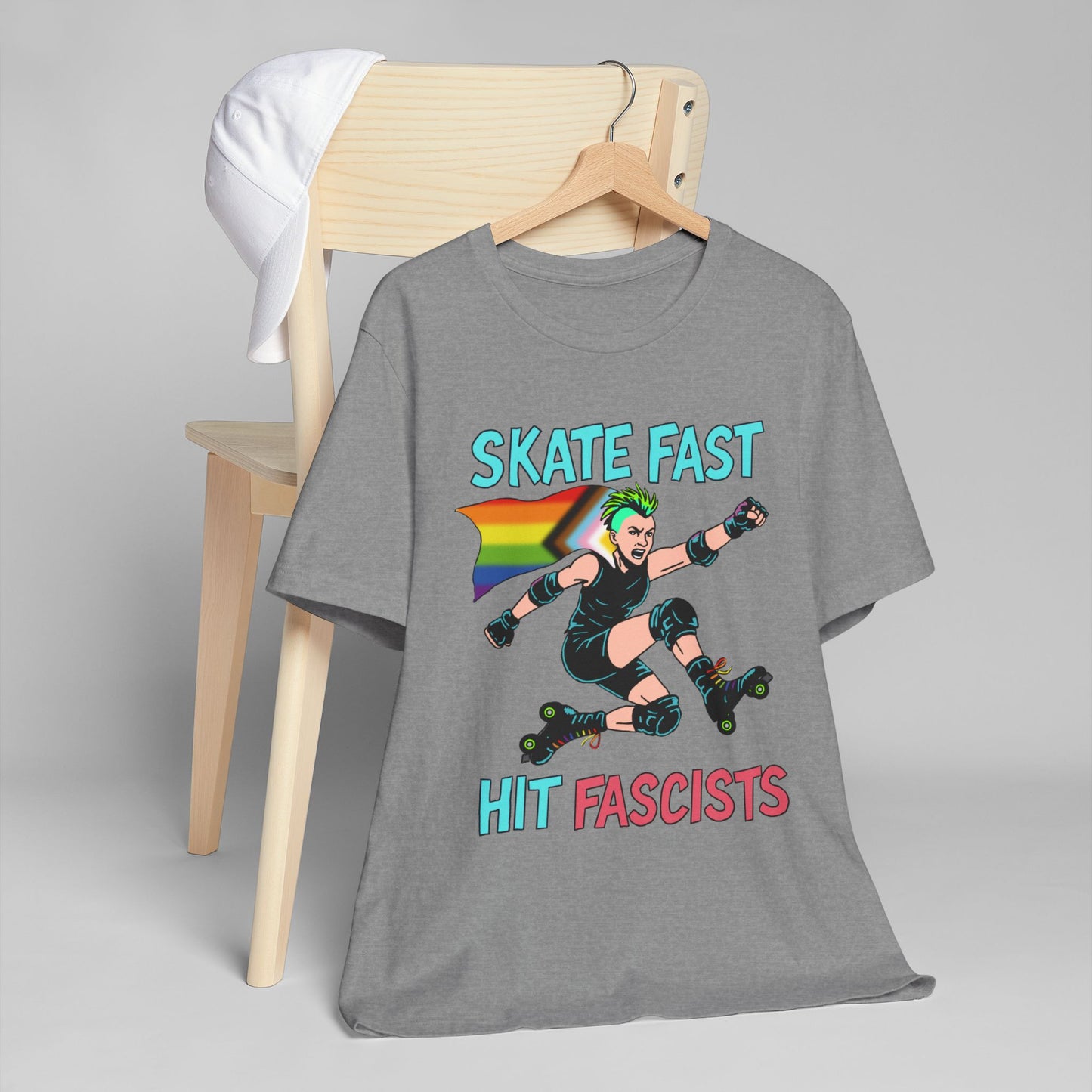 Punk Rebel T-Shirt - Skate Hard Hit Fascists