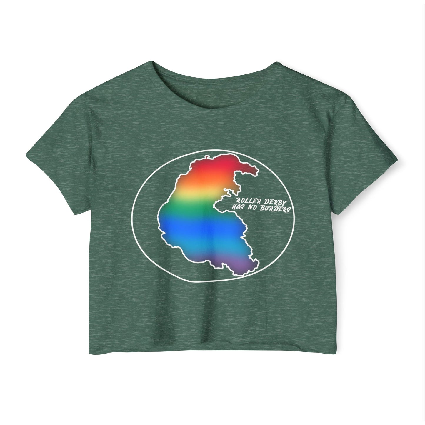 Rainbow Borderless Derby Festival Crop Top - Perfect for Summer Events, Beach Days, Pride Celebrations, Boho Style, Casual Outings