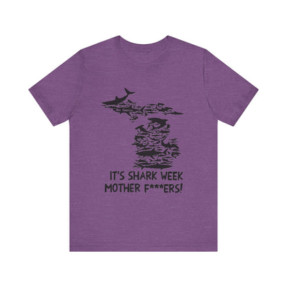 Whitmer Hot Mic Shark Week Unisex Tee, Fun Shark T-Shirt, Perfect for Summer, Shark Lover Gift, Funny Beach Apparel