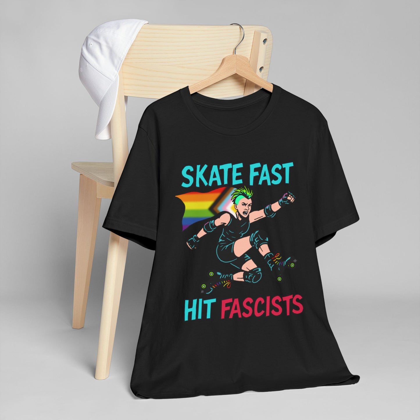 Punk Rebel T-Shirt - Skate Hard Hit Fascists