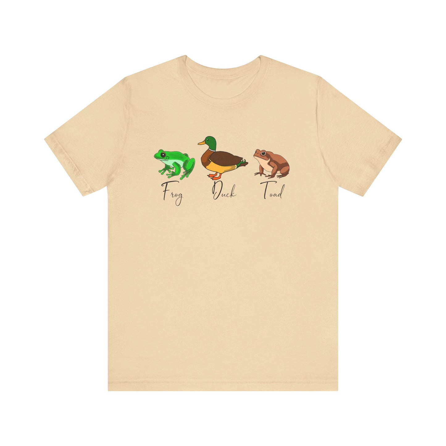 FDT- Frog Duck Toad Tee - Unisex Jersey Short Sleeve Shirt for Nature Lovers, Perfect for Gifts, Animal Lovers, Earth Day, Casual Wear