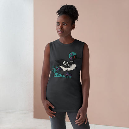 Tank Top featuring Roller Derby Playing Loon from Platte Lake Monsters Roller Derby