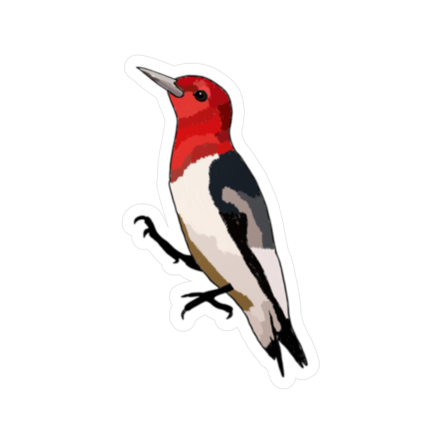 Vinyl Decal Sticker of Red Headed Woodpecker