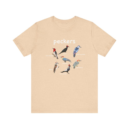 Vintage Bird Peckers Graphic Tee, Cute Nature T-Shirt, Unisex Summer Shirt, Birdwatching Gift, Casual Everyday Wear