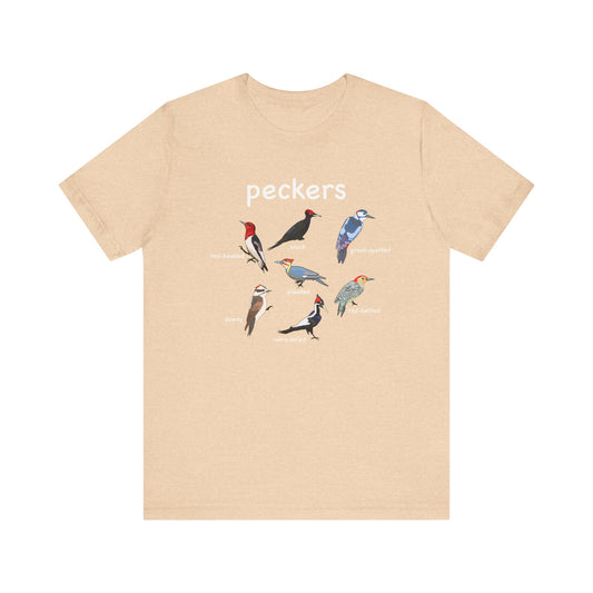 Vintage Bird Peckers Graphic Tee, Cute Nature T-Shirt, Unisex Summer Shirt, Birdwatching Gift, Casual Everyday Wear