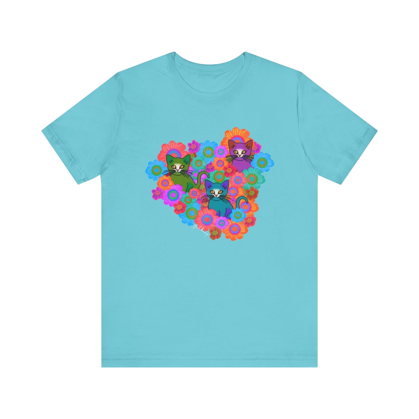 Subtle Anti Trump Playful Cat Design Unisex Short Sleeve Tee - Fun Graphic Tee, Cat Lovers Shirt, Gift for Her, Summer Outfit, Birthday Gift