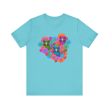 Subtle Anti Trump Playful Cat Design Unisex Short Sleeve Tee - Fun Graphic Tee, Cat Lovers Shirt, Gift for Her, Summer Outfit, Birthday Gift