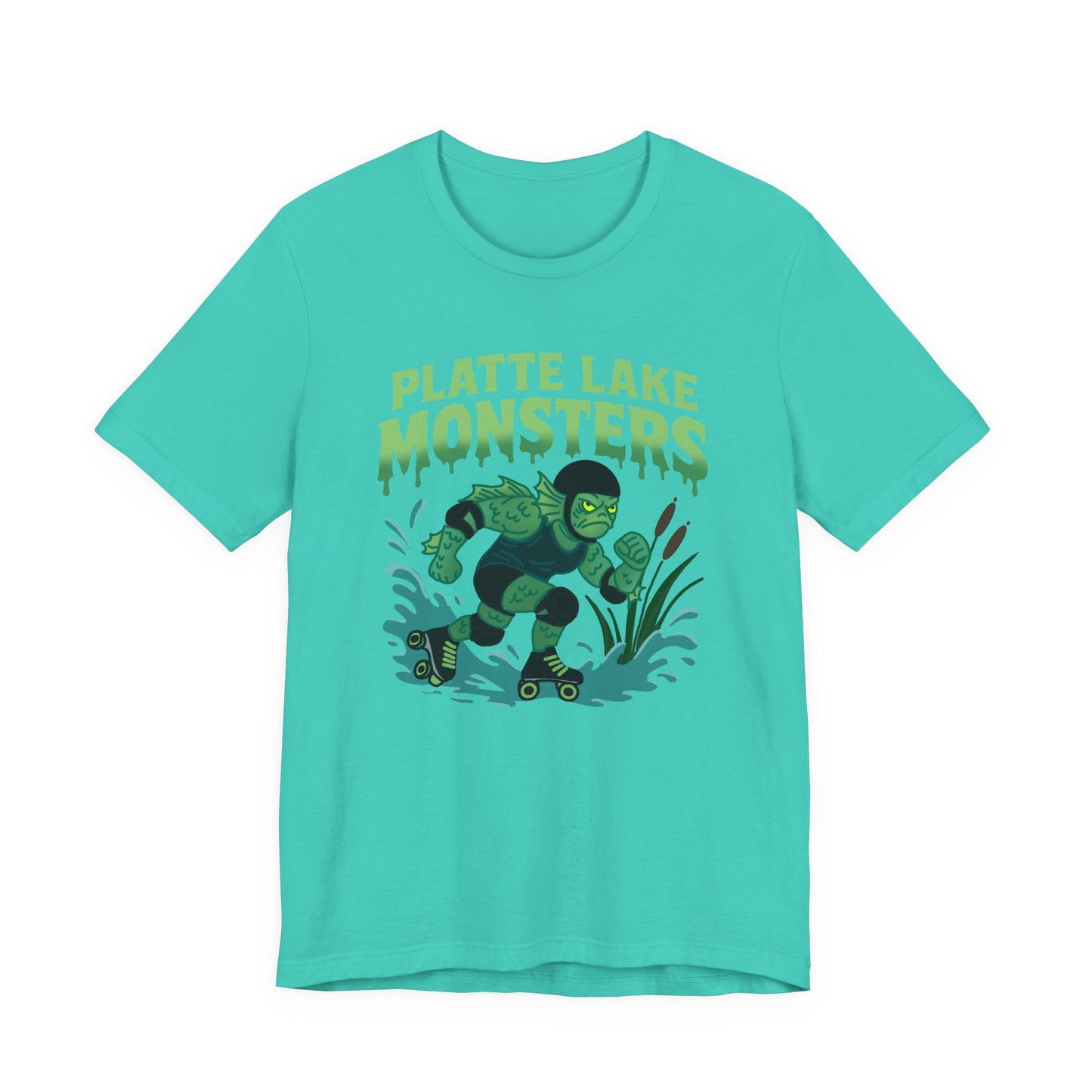 Unisex Tee - Platte Lake Monsters Roller Derby Mascot T-Shirt