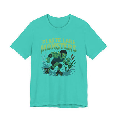 Unisex Tee - Platte Lake Monsters Roller Derby Mascot T-Shirt
