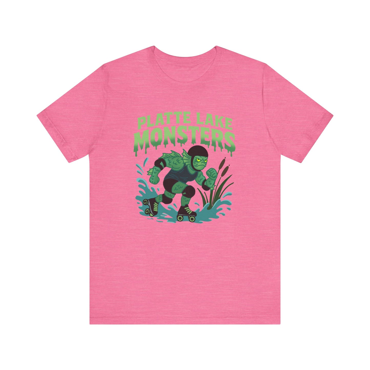Unisex Tee - Platte Lake Monsters Roller Derby Mascot T-Shirt