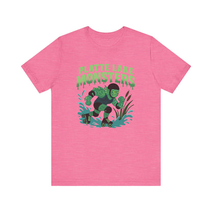 Unisex Tee - Platte Lake Monsters Roller Derby Mascot T-Shirt