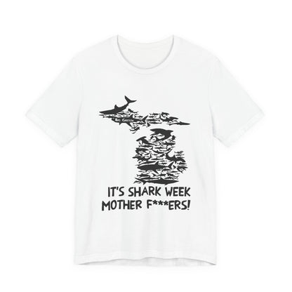 Whitmer Hot Mic Shark Week Unisex Tee, Fun Shark T-Shirt, Perfect for Summer, Shark Lover Gift, Funny Beach Apparel