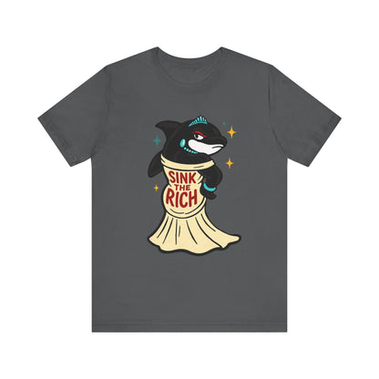 AOC Orca- Sink the Rich Design, Unisex Casual Wear, Perfect for Activists, Humor Gift, Everyday Style