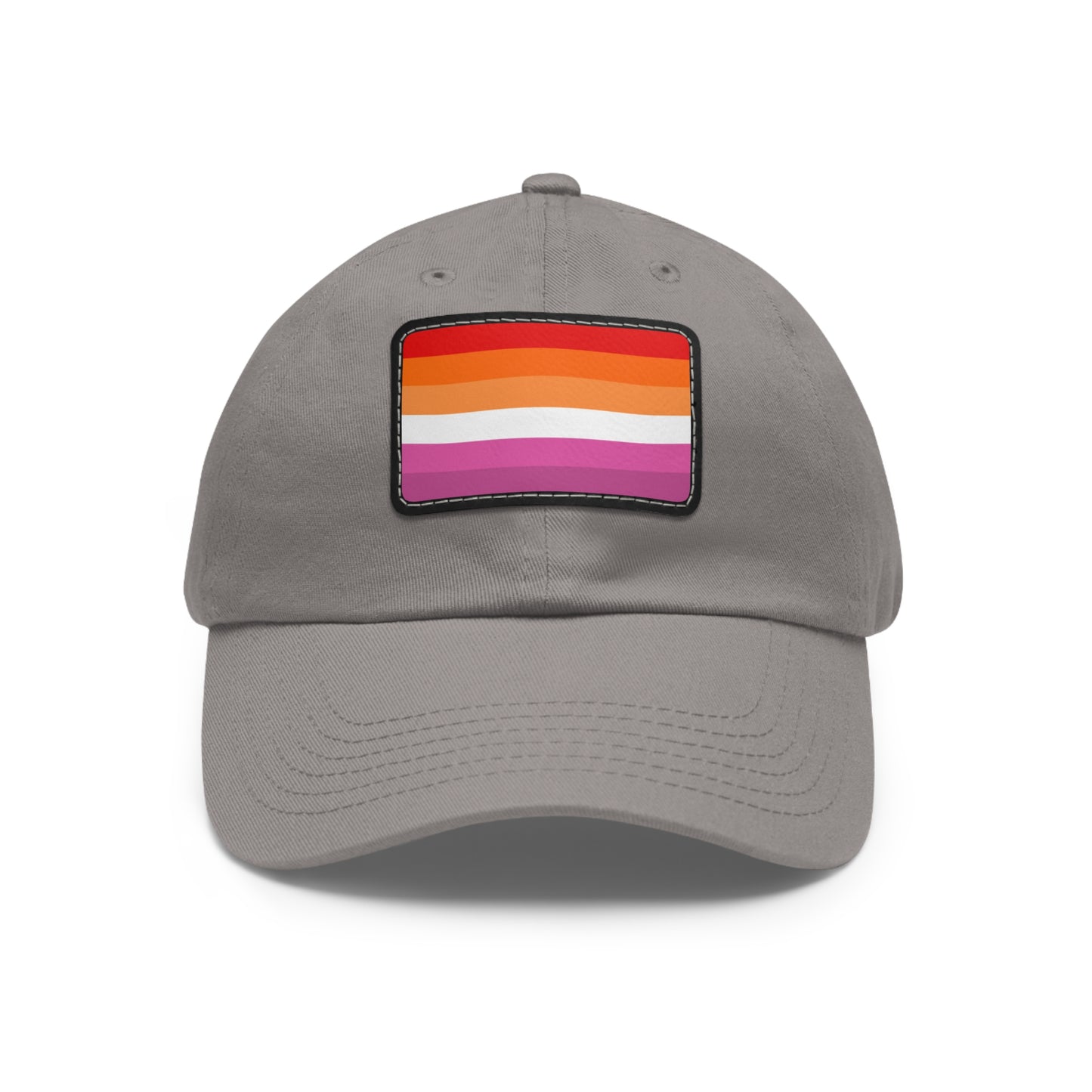 Lesbian Pride Dad Hat with Rainbow Leather Patch | Perfect for Pride, Casual Wear, Summer Outings, Gift for Him, Trendy Accessories