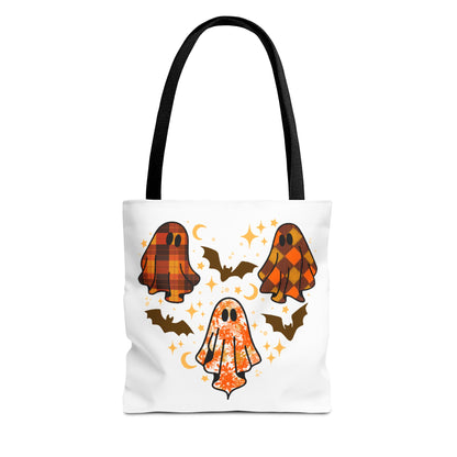 Spooky Ghost Tote Bag, Halloween Bags, Trick or Treat, Seasonal Tote, Autumn Accessories, Gift for Halloween Lovers