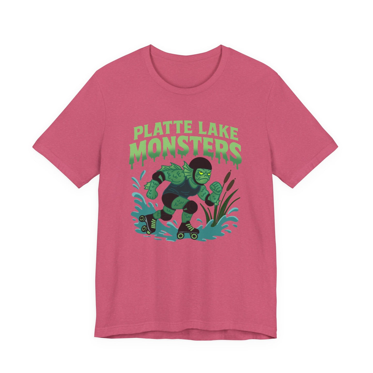 Unisex Tee - Platte Lake Monsters Roller Derby Mascot T-Shirt