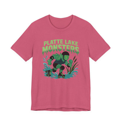 Unisex Tee - Platte Lake Monsters Roller Derby Mascot T-Shirt