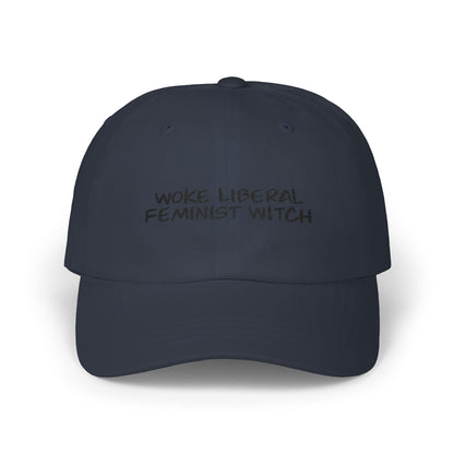 Black Text Woke Liberal Feminist Witch Dad Cap, Gender Equality Accessory, Gift for Feminists, Everyday Wear, Casual Fashion, Statement