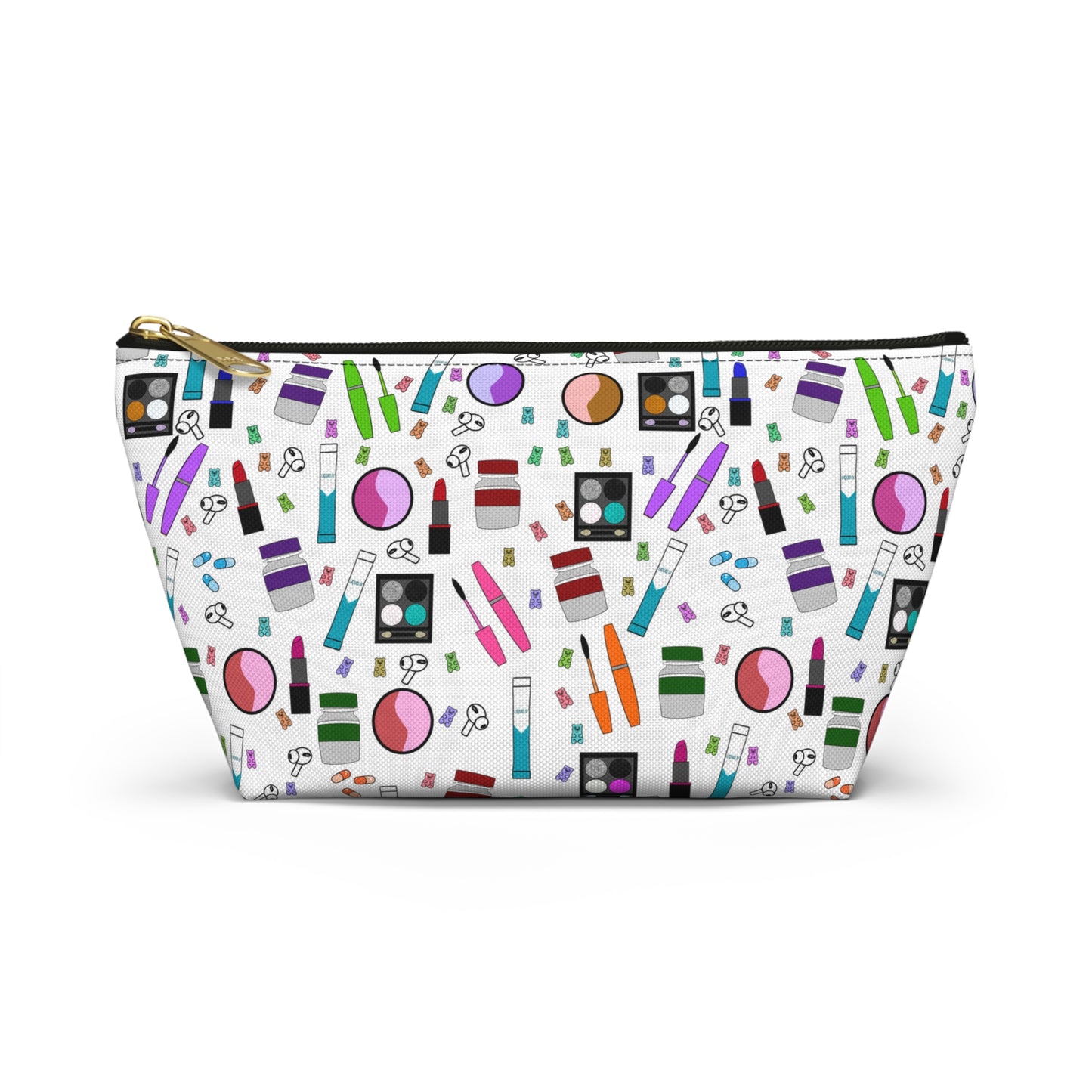 White Derby Accessory Pouch, Perfect for Bout Day Essentials, Beauty Lovers, Travel Makeup Bag, Gift for Her, Organizer Bag