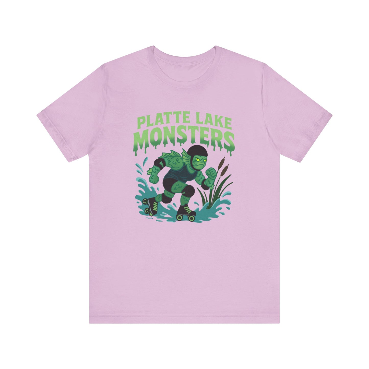 Unisex Tee - Platte Lake Monsters Roller Derby Mascot T-Shirt