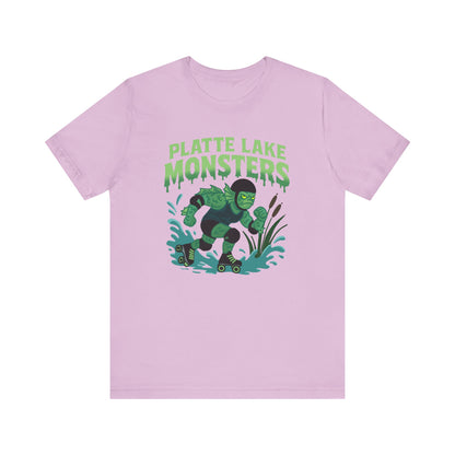 Unisex Tee - Platte Lake Monsters Roller Derby Mascot T-Shirt