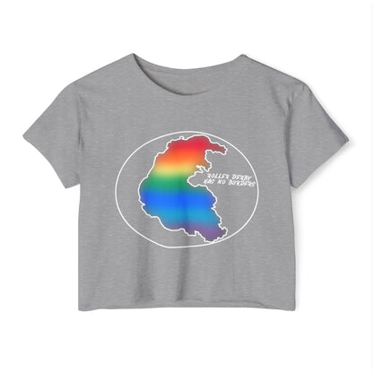 Rainbow Borderless Derby Festival Crop Top - Perfect for Summer Events, Beach Days, Pride Celebrations, Boho Style, Casual Outings