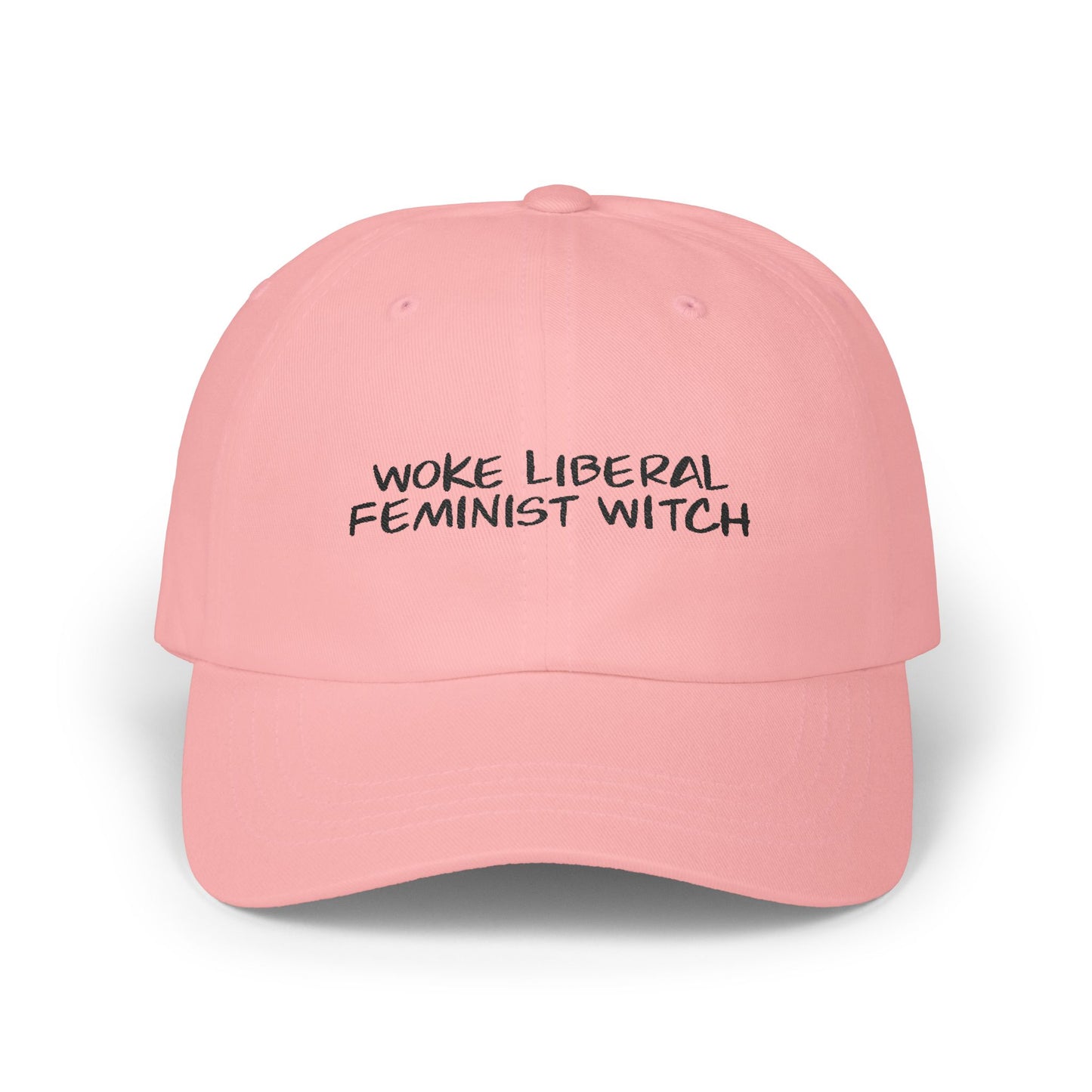 Black Text Woke Liberal Feminist Witch Dad Cap, Gender Equality Accessory, Gift for Feminists, Everyday Wear, Casual Fashion, Statement