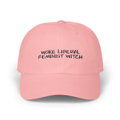 Black Text Woke Liberal Feminist Witch Dad Cap, Gender Equality Accessory, Gift for Feminists, Everyday Wear, Casual Fashion, Statement
