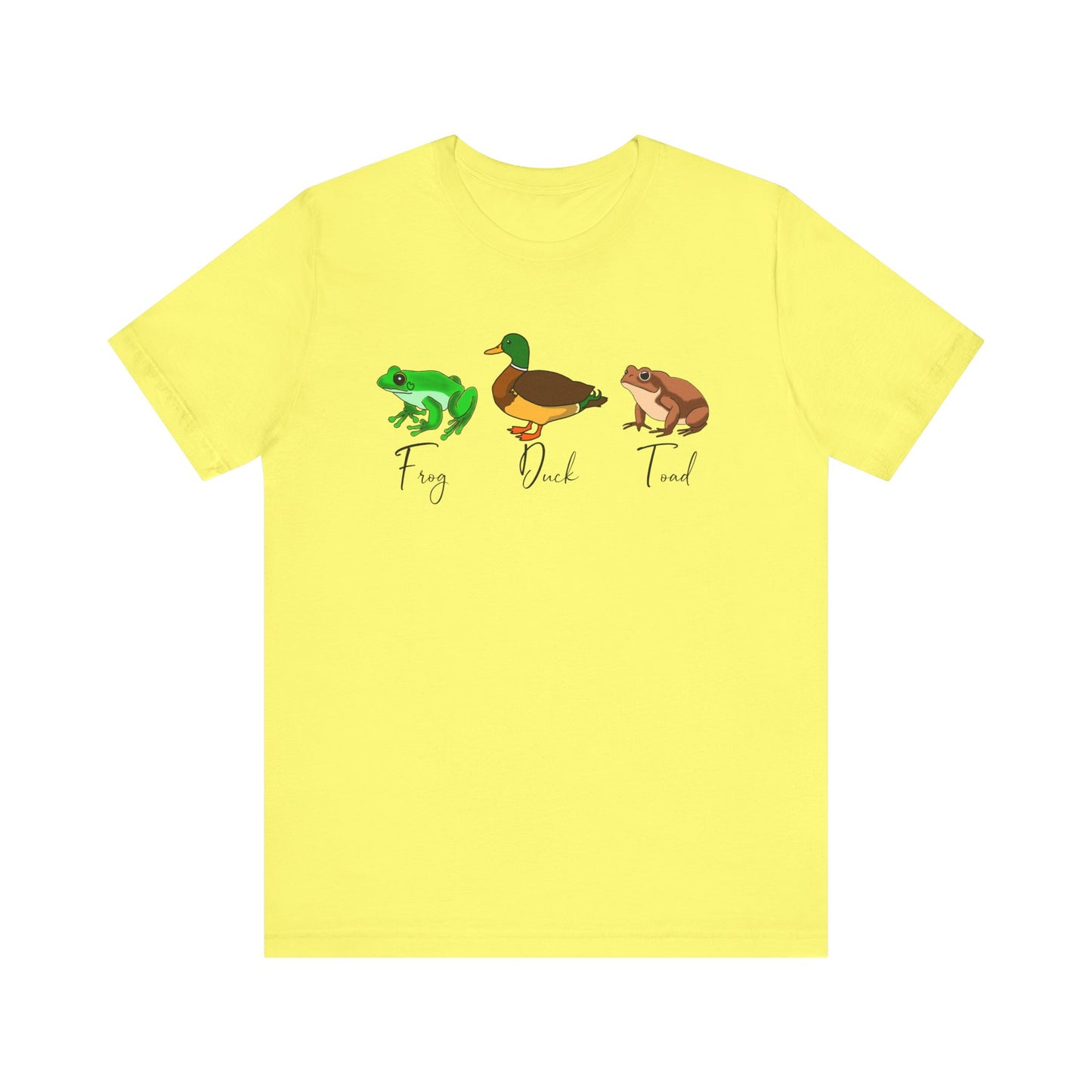 FDT- Frog Duck Toad Tee - Unisex Jersey Short Sleeve Shirt for Nature Lovers, Perfect for Gifts, Animal Lovers, Earth Day, Casual Wear