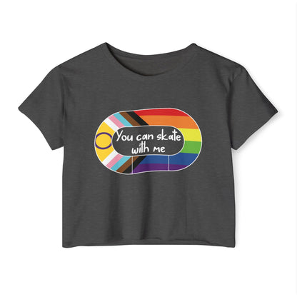 Derby Inclusion Women's Festival Crop Top - Perfect for Skating, Music Festivals, Summer Vibes, Pride Events, Casual Outings, Gift Idea