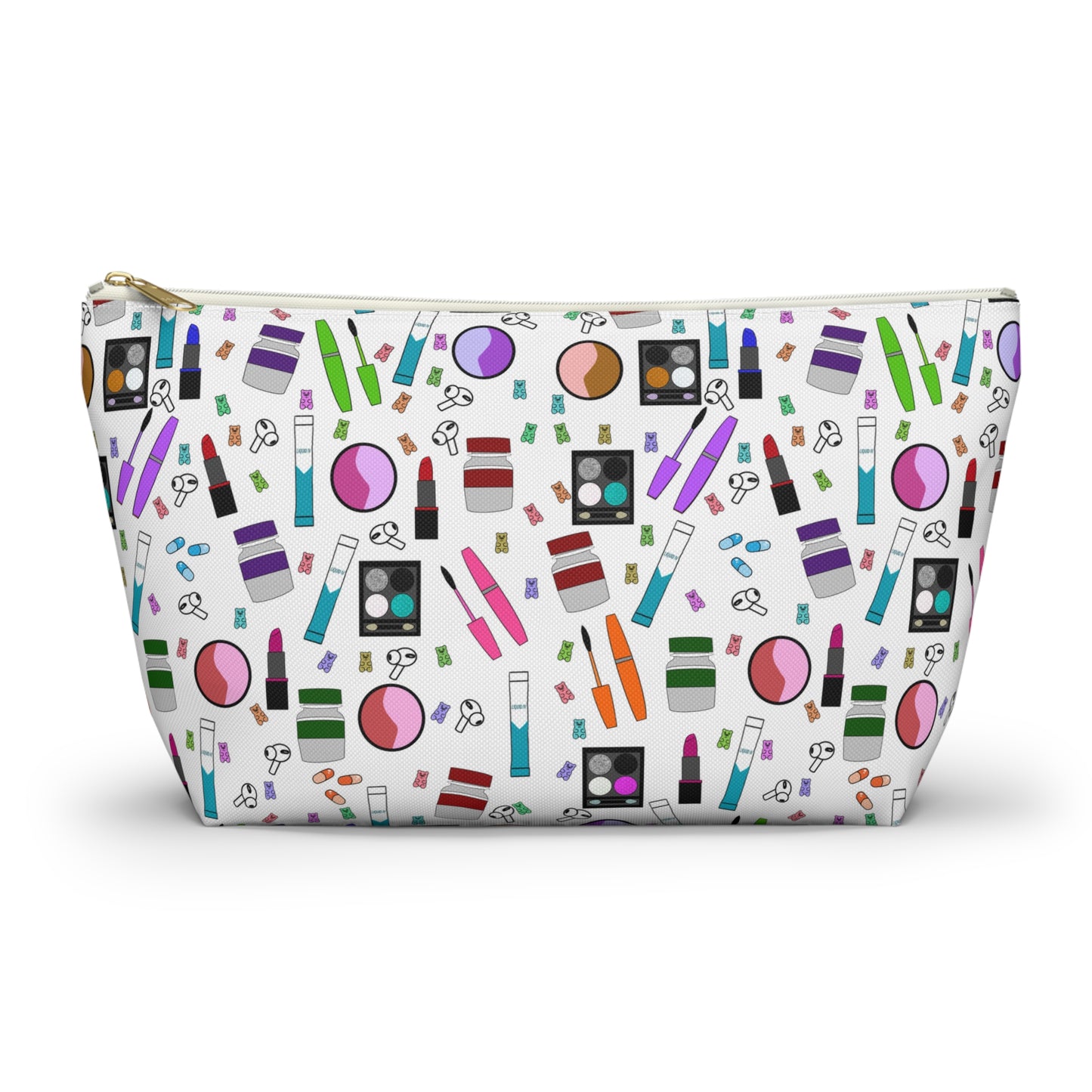 White Derby Accessory Pouch, Perfect for Bout Day Essentials, Beauty Lovers, Travel Makeup Bag, Gift for Her, Organizer Bag