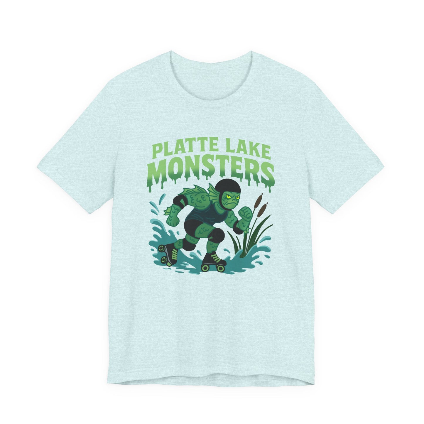 Unisex Tee - Platte Lake Monsters Roller Derby Mascot T-Shirt
