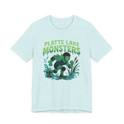 Unisex Tee - Platte Lake Monsters Roller Derby Mascot T-Shirt