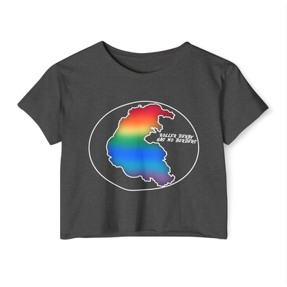 Rainbow Borderless Derby Festival Crop Top - Perfect for Summer Events, Beach Days, Pride Celebrations, Boho Style, Casual Outings