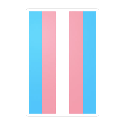 Transgender Pride Kiss-Cut Vinyl Decals, LGBTQ+ Stickers for Support, Car Decor, Window Decals, Trans Rights