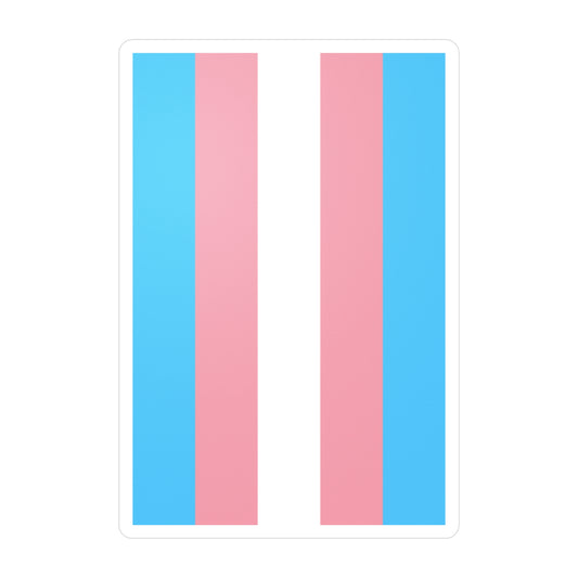 Transgender Pride Kiss-Cut Vinyl Decals, LGBTQ+ Stickers for Support, Car Decor, Window Decals, Trans Rights
