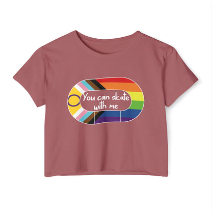 Derby Inclusion Women's Festival Crop Top - Perfect for Skating, Music Festivals, Summer Vibes, Pride Events, Casual Outings, Gift Idea