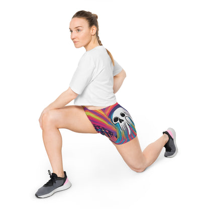 Psychedelic Skull Women's Shorts (AOP)