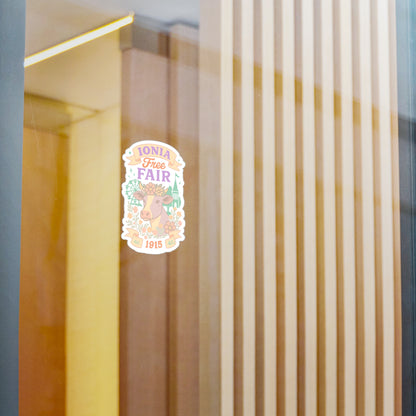 Ionia Free Fair Vinyl Decals, Decorative Stickers for Home, Cow Artwork, Farm Decor, Event Décor, Gifts for Fair Lovers