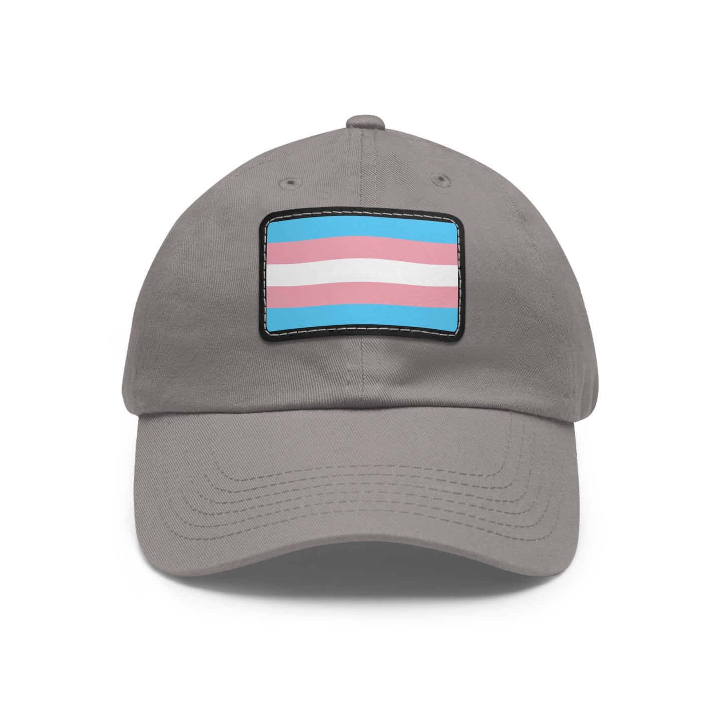 Transgender Pride Dad Hat with Leather Patch, LGBTQ+ Gift, Adjustable Cap, Pride Apparel, Unique Father's Day Gift