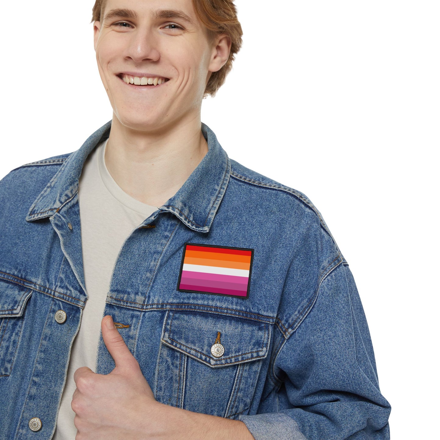 Lesbian Pride Iron-On Patches LGBTQ+ Pride Accessories, Denim Jacket Decor, Unique Clothing Embellishments, Fun DIY Project