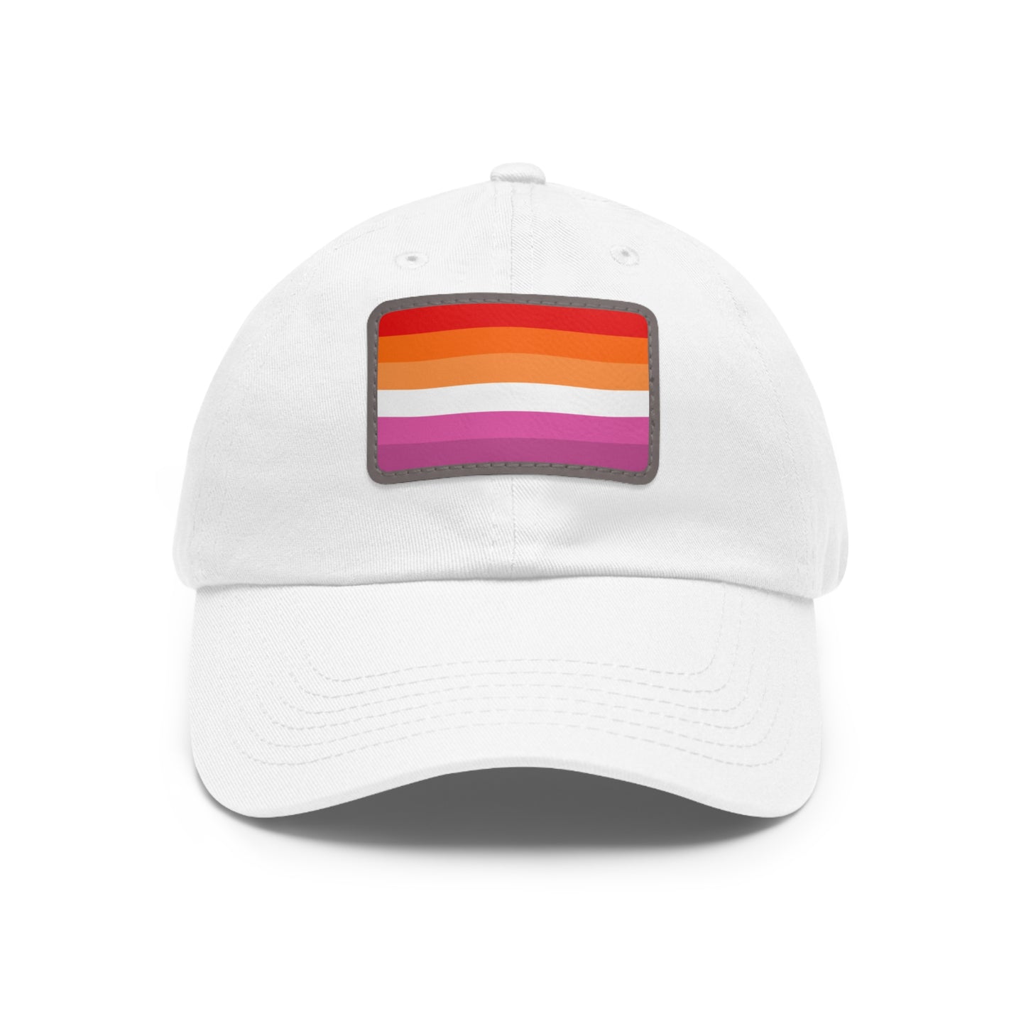 Lesbian Pride Dad Hat with Rainbow Leather Patch | Perfect for Pride, Casual Wear, Summer Outings, Gift for Him, Trendy Accessories
