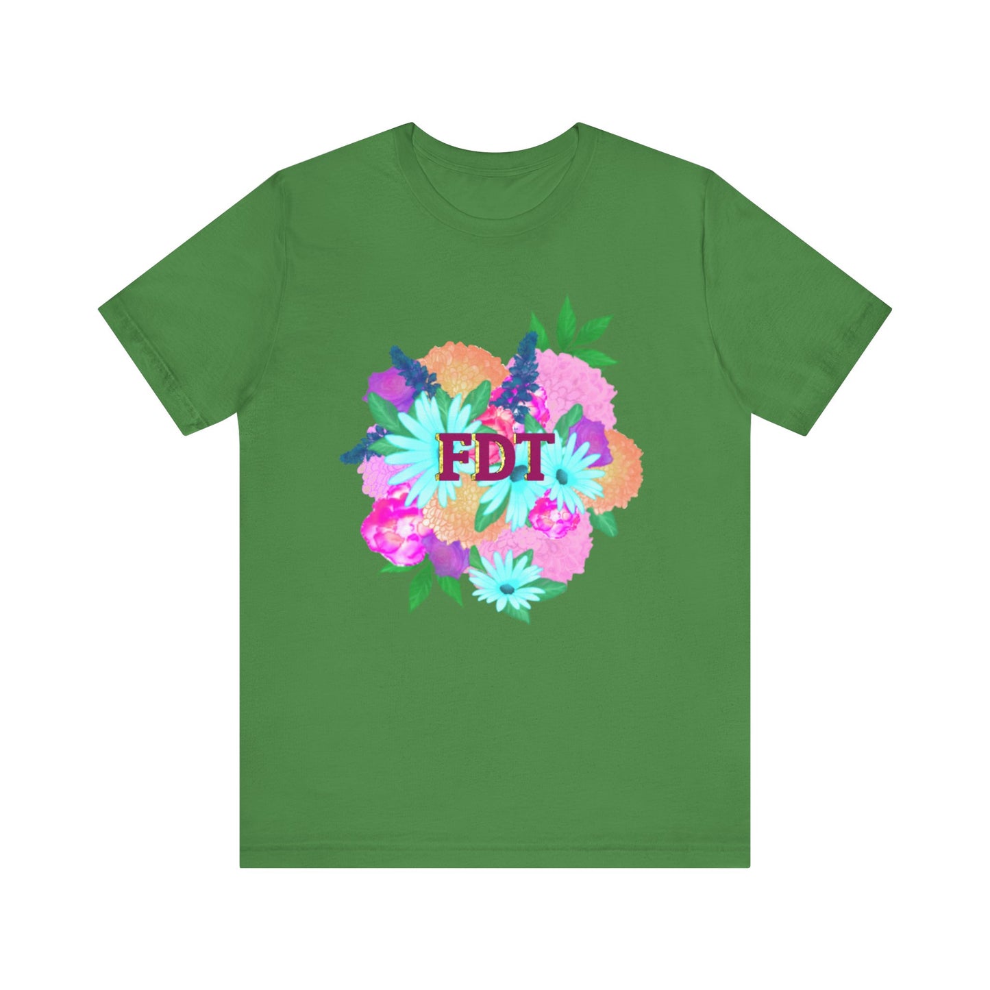 Floral FDT Unisex Tee | Vibrant Summer Shirt, Stylish Casual Wear, Gift for Her, Birthday Tee, Floral Graphic Tee