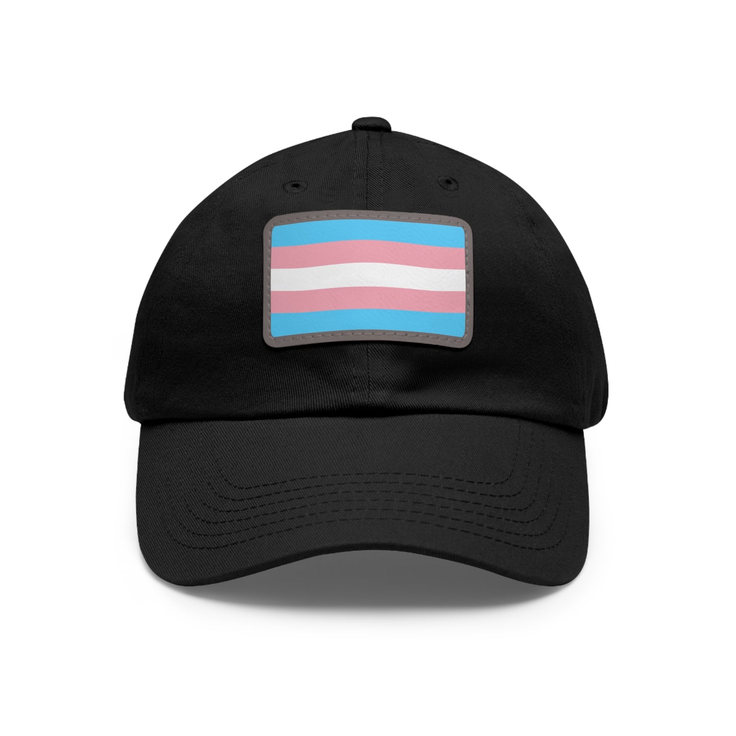 Transgender Pride Dad Hat with Leather Patch, LGBTQ+ Gift, Adjustable Cap, Pride Apparel, Unique Father's Day Gift