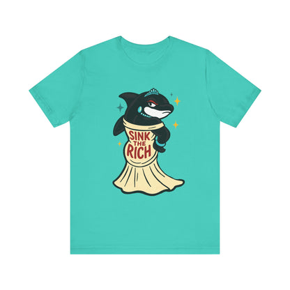 AOC Orca- Sink the Rich Design, Unisex Casual Wear, Perfect for Activists, Humor Gift, Everyday Style